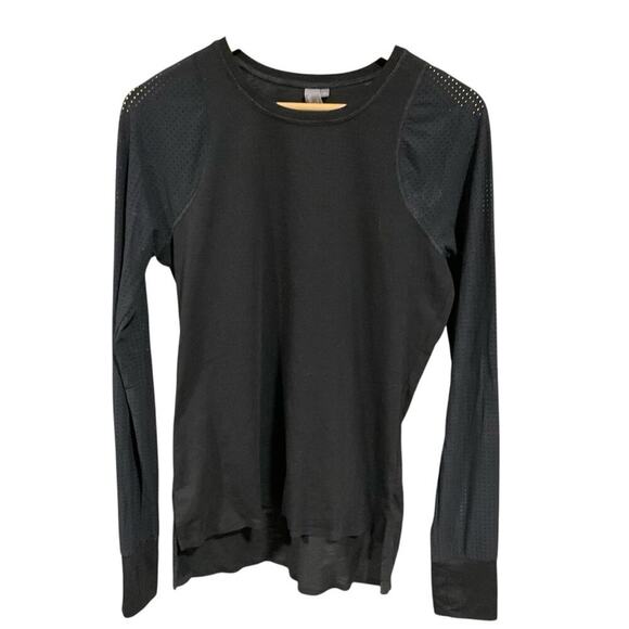 Sweaty Betty Breeze Merino Perforated Long Sleeve Running Tee - Black Small - Picture 1 of 12